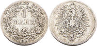 Kaiserreich 1 Mark 1 Reichsmark,J.9,1886 F -