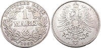 Kaiserreich 1 Mark 1 Reichsmark,J.9,1882 J -