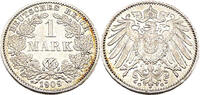 Kaiserreich 1 Mark 1 Reichsmark,J.17,1909 G -