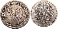 Kaiserreich 20 Pfennig 20 Pfennig,J.5 1875 D -