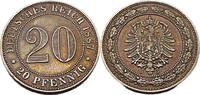 Kaiserreich 20 Pfennig 20 Pfennig J.6 1887 J -