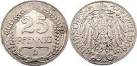 Kaiserreich 25 Pfennig 25 Pfennig, J.18, 1909 D -