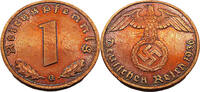 Drittes Reich 1 Reichspfennig Standard Umlaufmünze, Reichspfennig - J.361 -