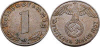 Drittes Reich 1 Reichspfennig Standard Umlaufmünze, Reichspfennig - J.361 -