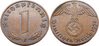 Drittes Reich 1 Reichspfennig Standard Umlaufmünze, Reichspfennig - J.361 -