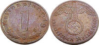 Drittes Reich 1 Reichspfennig Standard Umlaufmünze, Reichspfennig - J.361 -
