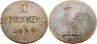 Frankfurt Stadt 1 Judenpfennig Standardumlaufmünze - 1 Judenpfennig (Hahn) Freie Stadt Frankfurt -