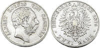 Kaiserreich Sachsen 2 Mark Albert König von Sachsen ,J.121 -