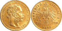 Hungary 20 Francs-8 Forint 1876 Gold 20 Francs-8 Forint Hungary, Franz Joseph I -