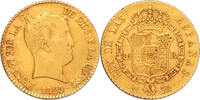 Spain 80 Reales 1822 Gold 80 Reales Spain, Ferdinand VII, Very Rare -