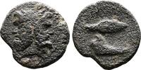 Ancient Greece Sicily, Panormos or Lilybaion. Struck under Roman Rule. Laureate Head of Janus. -