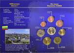 Litauen, 3,88 Euro 2015, Kursmünzensatz, Euro-Start, UNC.