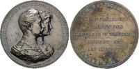 Preussen, Silbermedaille Wilhelm II und Auguste Victoria, Goldene Hochzeit,