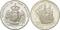 San Marino, 5000 Lire Segelschulschiff "Amerigo Vespucci",