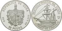 Kuba, 10 Pesos Kubanische Postgeschichte - Besegeltes Dampfschiff,