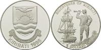 Kiribati, 5 Dollars Geschichte der Seefahrt - John Byron vor Fregatte H.M.S. "Dolphin",