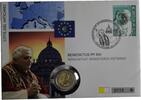 Vatikan, 2 Euro 2013, Amtsverzicht von Benedikt XVI., Numisbrief, BU (MS65-70)
