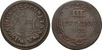 Wismar, 3 Pfennig Stadt, -