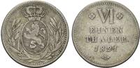 Hessen-Kassel, 1/6 Taler Wilhelm II., 1821-1831, -