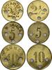 Deutschland, Lot Messingmarken, Wertmarken/Jetons/Token der Firma(?) W. Römer, -