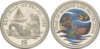 Republik Palau, 1 Dollar Schutz Meeresfauna - Meerjungfrau -