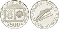 Jugoslawien, 500 Dinara Zur Olympiade 1984 - Skispringen, -