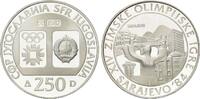 Jugoslawien, 250 Dinara Zur Olympiade 1984 - Stadtansicht Sarajewo, -