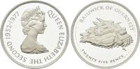 Guernsey, 25 Pence 25-jähriges Thronjubiläum Elisabeth II., -