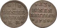 Braunschweig-Lüneburg, Linie Wolfenbüttel, Denier Hannover, Carl I., 1735-17, für die franz. Besatzungsarmee im 7jähr. Krieg, -