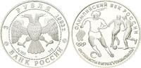Russland, 3 Rubel 1 oz, Zur Olympiade - Fussball -
