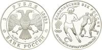 Russland, 3 Rubel 100 Jahre Olympische Spiele der Neuzeit - Fussball, -