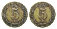 Karlsruhe, Messing-Notgeld zu 5 (Pfennig) Stadt, -