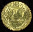 20 Centimes FRANCE Aluminum-Bronze 1963  UNC KM# 930 (27 400)
