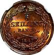 1/6 Skilling SWEDEN Oscar I Copper 1847  NGC MS64 RB NICE BU COIN KM# 656 (205)