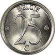 25 Centimes Belgium Baudouin I Copper-Nickel 1964  Dutch text GEM BU KM# 154 (49) Uncertified