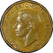 United Kingdom 3 Pence Great Britain George VI Nickel-Brass 1941  WWII Issue UNC KM# 849 (424)