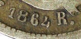 1 Real Guatemala Silver 1867 R  Inverted 