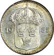 10 Öre SWEDEN Gustaf V Silver 1935 G  CHOICE UNC KM# 780 (22 141)