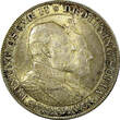 2 Kronor SWEDEN Oscar II Silver 1907 EB  Golden Wedding Anniv.UNC KM#776 (074)