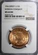 1/12 Shilling Jersey Elizabeth II Bronze 1966  NGC MS64 RD TOP GRADED KM# 26 (24)