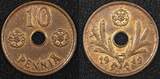10 Pennia FINLAND Copper 1943  UNC Condition WWII RANDOM PICK (1 Coin) KM# 33.1