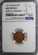 5 Pennia Finland Copper 1921  NGC UNC DETAILS KM# 22 (079)