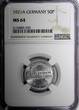 50 Pfennig Germany, Weimar Republic 1921 A  NGC MS64 Berlin Mint KM# 27 (030)