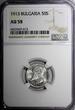 50 Stotinki Bulgaria Ferdinand I Silver 1913  NGC AU58 KM# 30 (013)