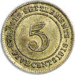 5 Cents Straits Settlements George V Silver 1918  Toning KM# 31 (4114) Uncertified