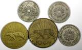 10 Centesimos URUGUAY LOT OF 5 COINS 1909-1936 . 2 Centesimos.F-XF Condit. (785) Uncertified