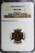 1 Pfennig Germany - Empire Wilhelm II 1900 E  NGC MS63 RB RED BROWN KM# 10 (072)