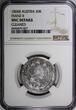 20 Kreuzer Austria Franz II Silver 1806 A  Vienna NGC UNC DETAILS KM#2140 (27)