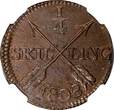 1/4 Skilling SWEDEN Copper King Gustav IV Adolf 1808  NGC MS62 TOP GRADED KM# 564