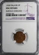 5 Pennia Finland Copper 1928  NGC UNC DETAILS KM# 22 (080)